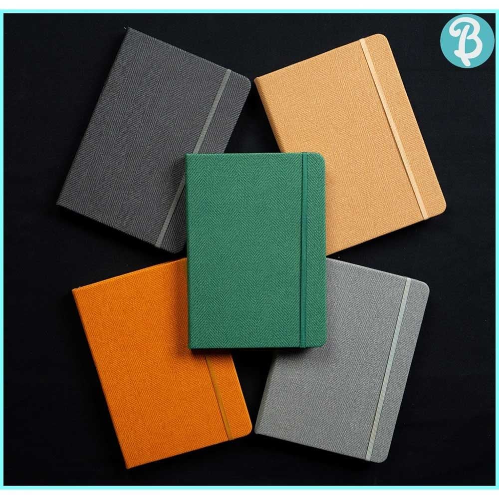 BlueAngel - Sổ Da Bìa Cứng A5 PIL-GM14 192tr Kẻ Ngang Xám