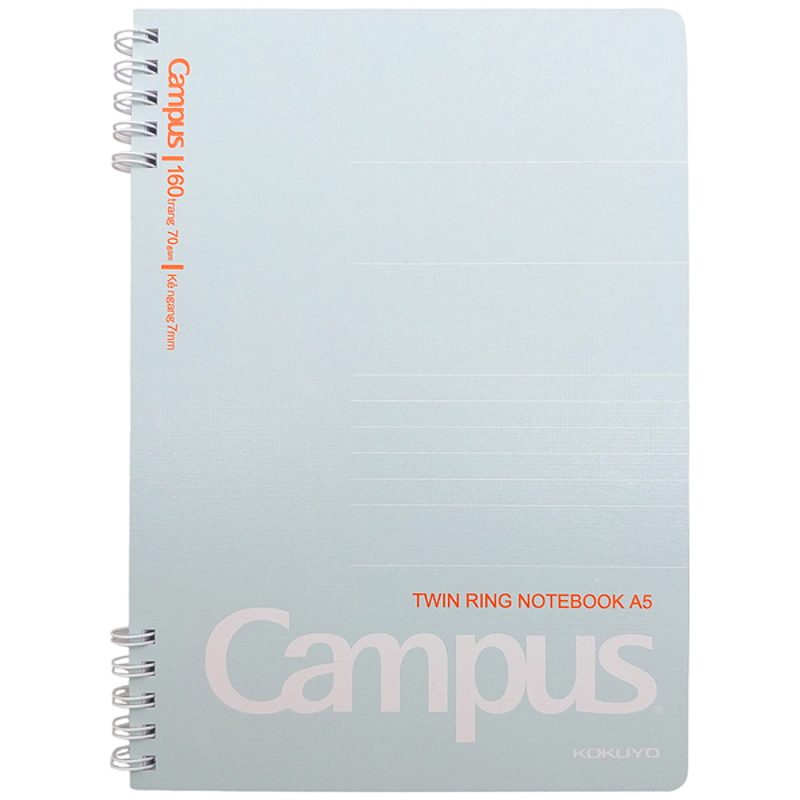 Campus - Sổ Lò Xo A5 Kusumi RN-A5L160KU-MB Màu Xanh