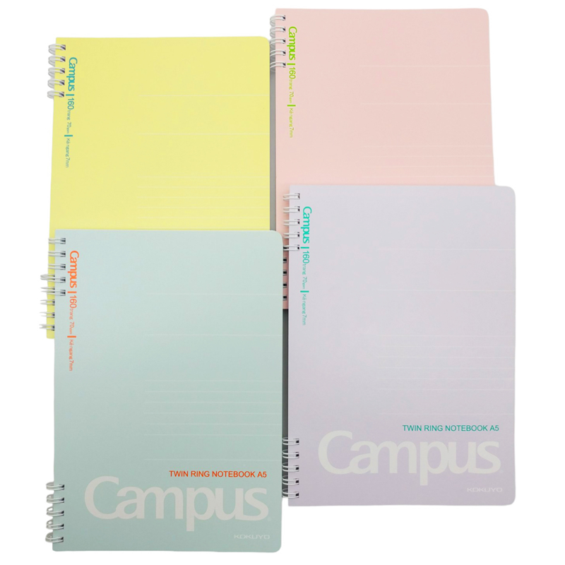 Campus - Sổ Lò Xo A5 Kusumi RN-A5L160KU-MB Màu Xanh