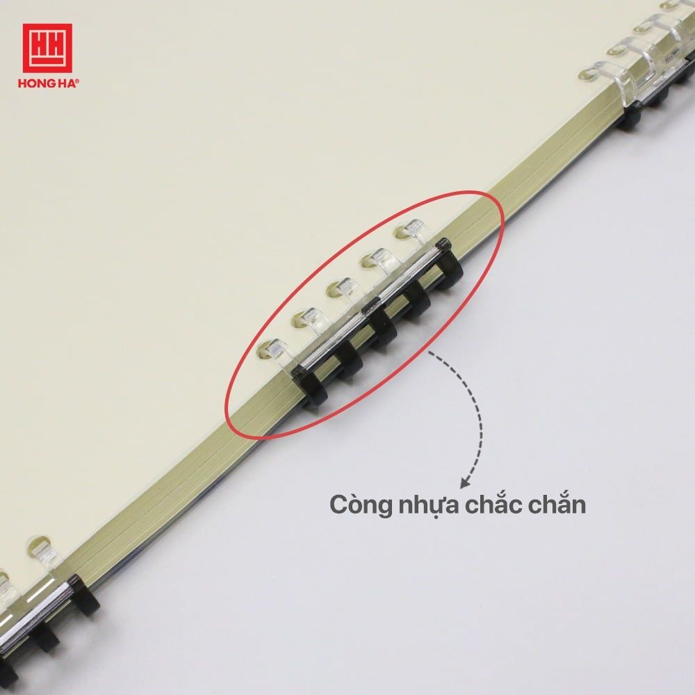 Hồng Hà - Sổ Lò Xo Bìa Nhựa Basic B5-160tr, Đl 80/76-78