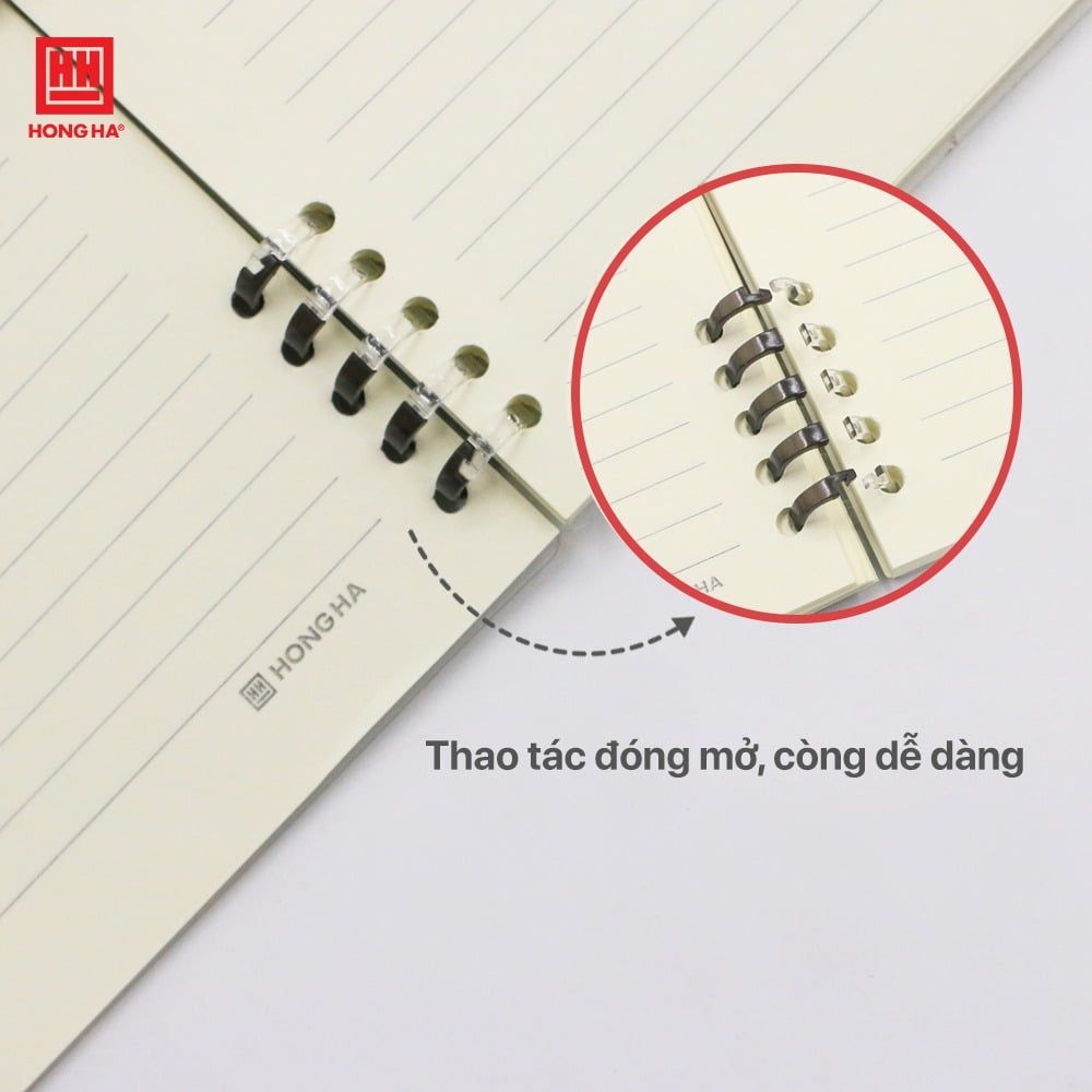 Hồng Hà - Sổ Lò Xo Bìa Nhựa Basic B5-160tr, Đl 80/76-78