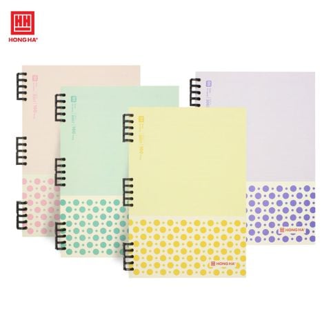 Hồng Hà - Sổ Lò Xo Bìa Nhựa Basic B5-160tr, Đl 80/76-78