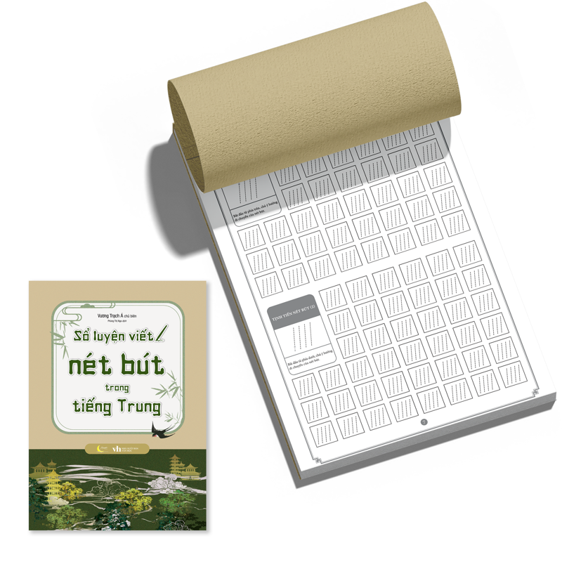 Sổ Luyện Viết Tiếng Trung: Bộ Thủ + Nét Chữ + Nét Bút (Bộ 3 cuốn)