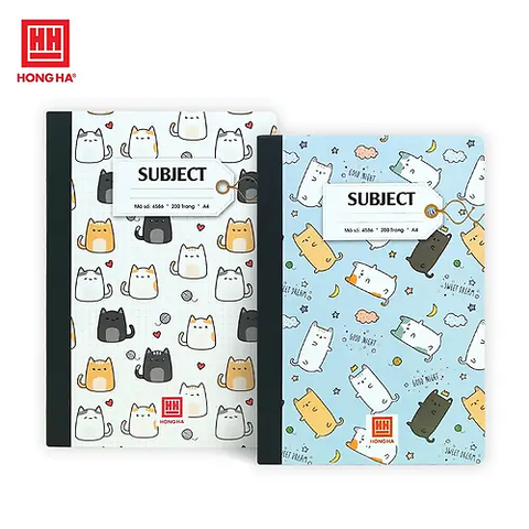 Sổ Bìa Bồi Subject A4 200 Trang-Hồng Hà