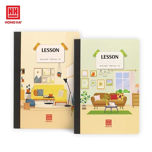 HH - Sổ Bìa Bồi  Lesson, A4, 200 Trang, Đl: 70/90-92 (4Q/Lốc) (Giao Mẫu Ngẫu Nhiên)