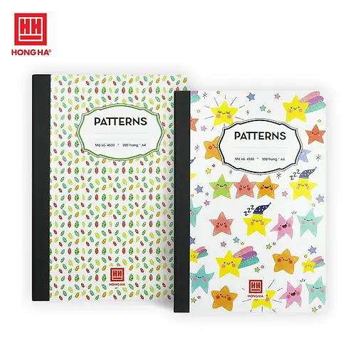 HH- Sổ Bìa Bồi Patterns A4 200TR ĐL: 58/84 (5Q/LỐC)