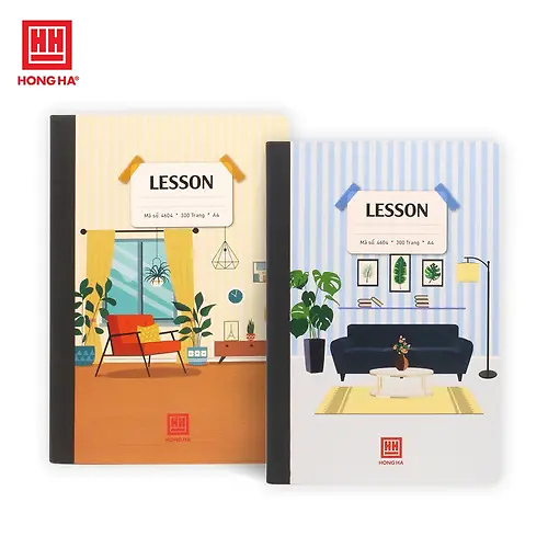 HH - Sổ Bìa Bồi  Lesson, A4, 300 Trang, Đl: 70/90-92 (2Q/Lốc) ( Giao Mẫu Ngẫu Nhiên)
