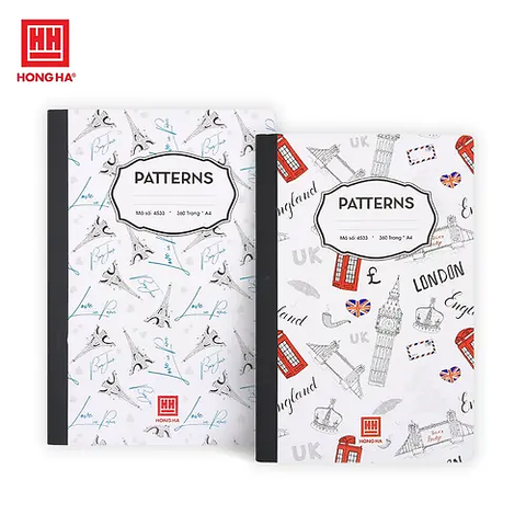 HH-Sổ Bìa Bồi Patterns A4 360TR ĐL: 58/84 (2Q/LỐC)