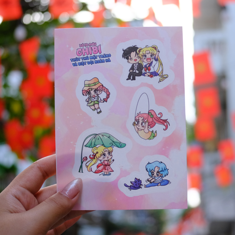 Sổ Tô Màu Chibi Thủy Thủ Mặt Trăng Và Biệt Đội Ngân Hà