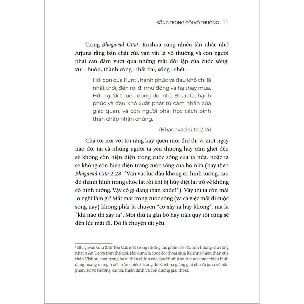 Sống Trong Cõi Vô Thường