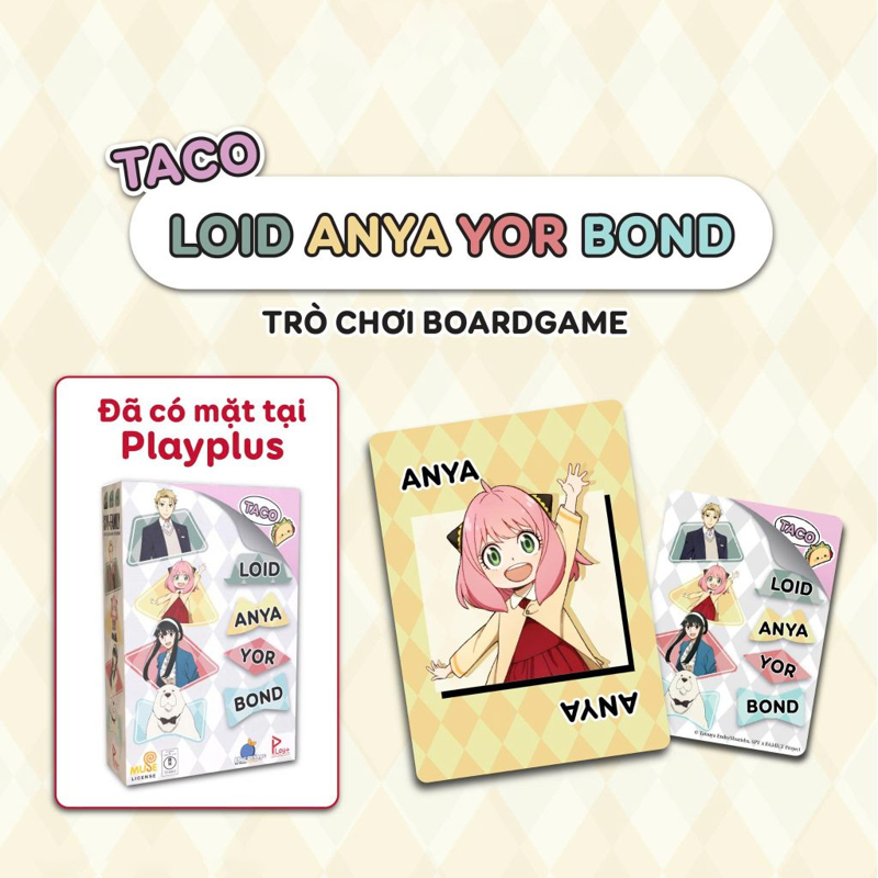 Spy X Family Trò Chơi Thẻ Bài Taco Loid Anya Yor Bond (Giao Mẫu Ngẫu Nhiên)
