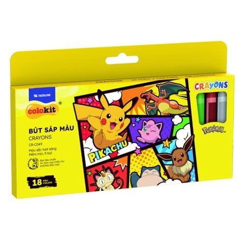 Pokemon - Sáp Màu Cr-C049/Pkm Hộp 18/T96 (5404-Tl)