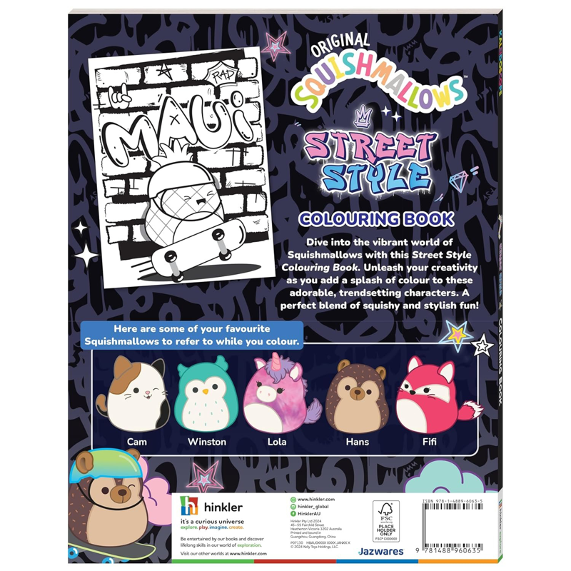 Squishmallow Street Style Colouring Book_hinkler 0626