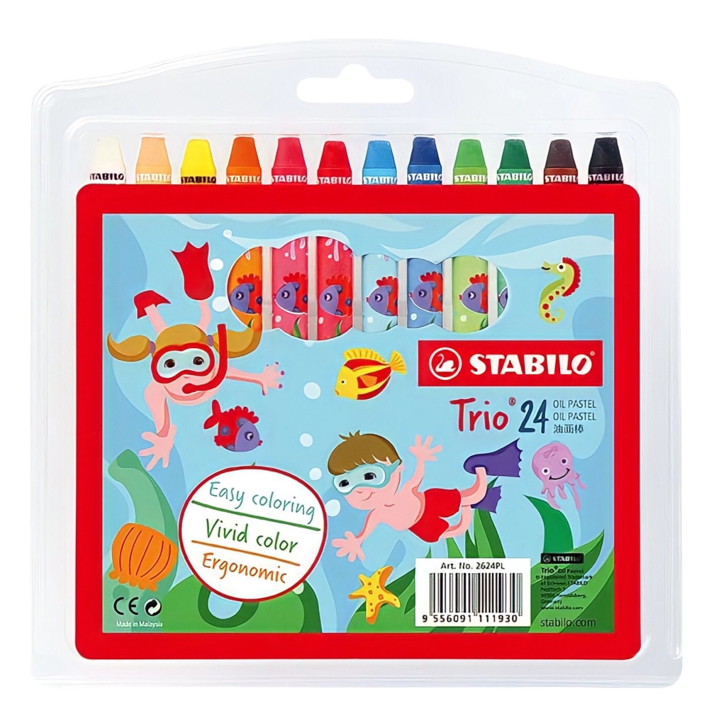 Stabilo-Viết Sáp Dầu Trio 24C/Vỉ