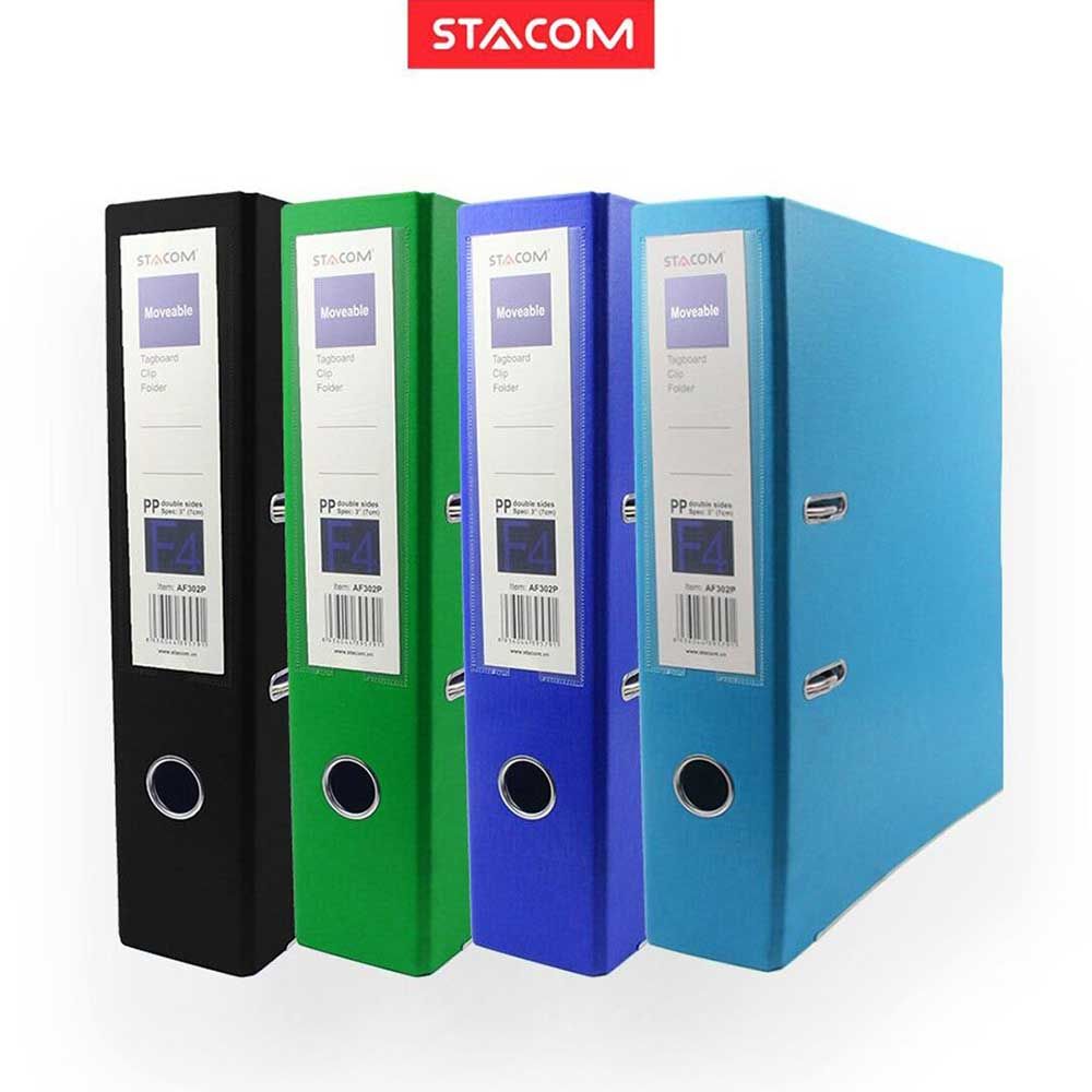 STACOM AA301P_C BIA CONG 7CM KHO A4, 1 MAT XI  ( XANH DAM) (A5390)