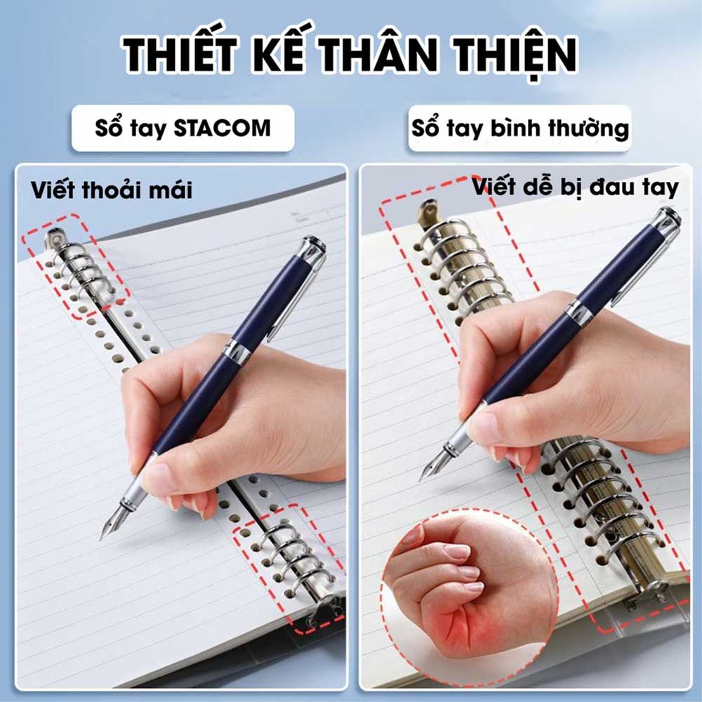 Stacom Sổ Tay Khổ A5, 60 Trang, 80gsm, 182x228mm (Sổ Còng)