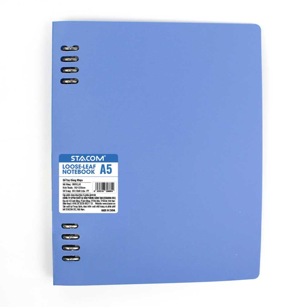Stacom Sổ Tay Khổ A5, 60 Trang, 80gsm, 182x228mm (Sổ Còng)