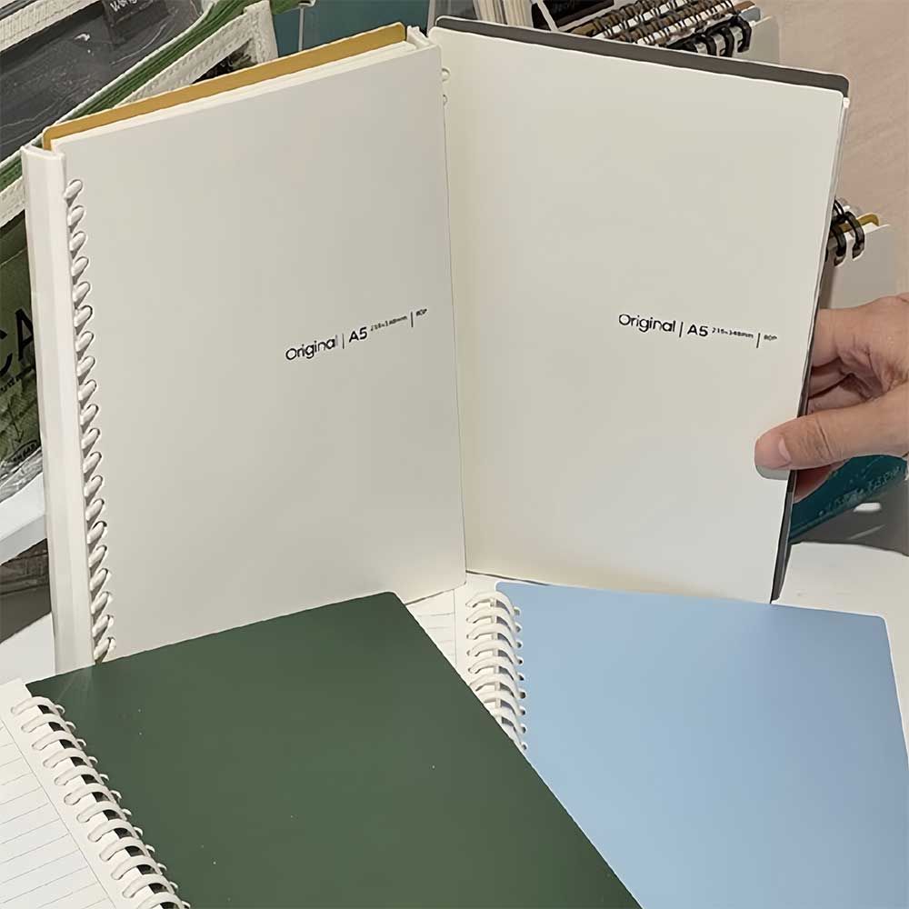 Stacom Sổ Tay Khổ A5, 80 Trang, 80gsm, 148x215mm (Sổ Còng Nhựa)
