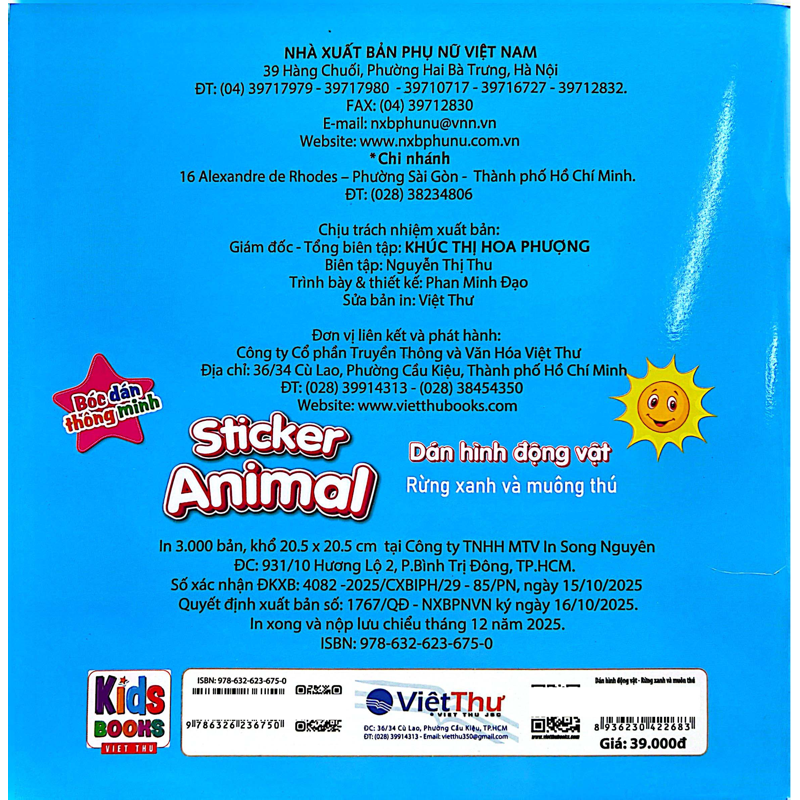 Sticker Animal-Dán Hình Động Vật-Rừng Xanh Và Muôn Thú