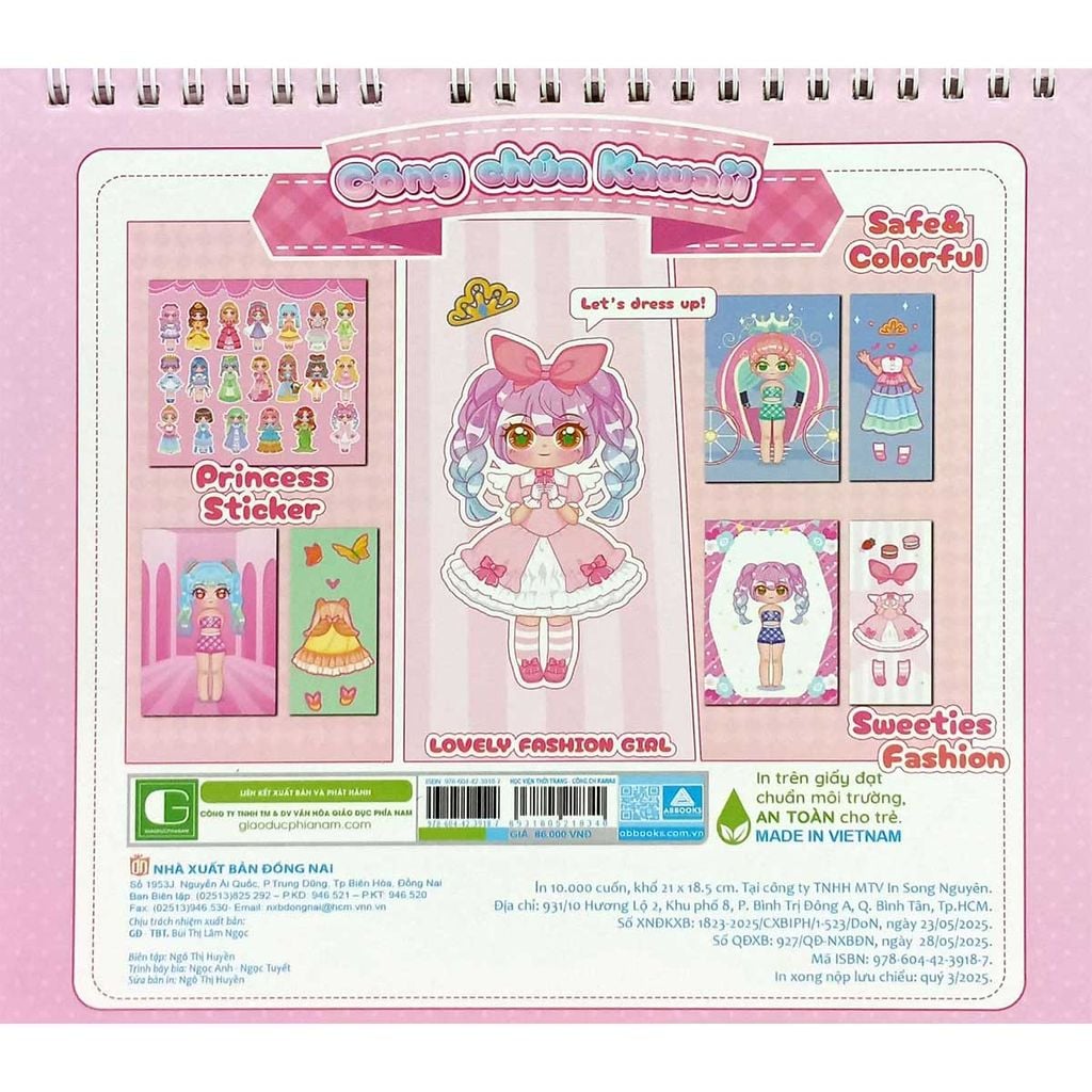 Happy Fashion Show - Công Chúa Kawaii - Học Viện Thời Trang - Stickers Bóc Dán Sáng Tạo