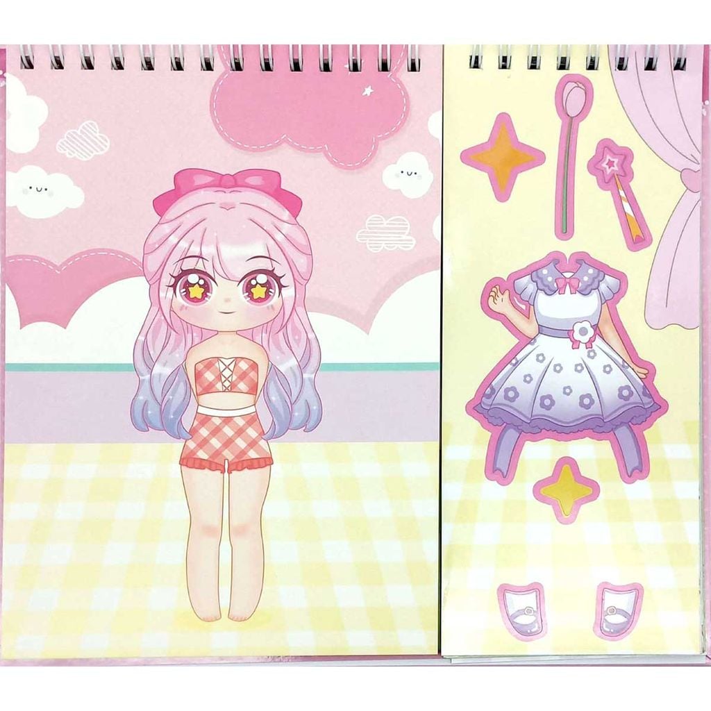 Happy Fashion Show - Công Chúa Kawaii - Học Viện Thời Trang - Stickers Bóc Dán Sáng Tạo