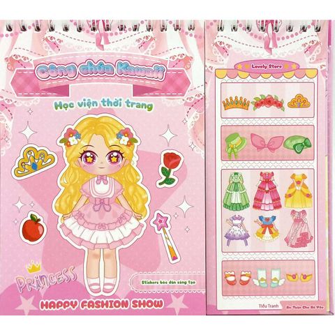 Happy Fashion Show - Công Chúa Kawaii - Học Viện Thời Trang - Stickers Bóc Dán Sáng Tạo