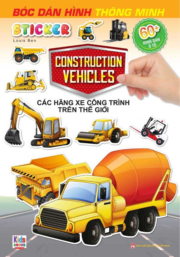Sticker Bóc Dán Hình Thông Minh - Construction Vehicles - Các Hãng Xe Công Trình Trên Thế Giới