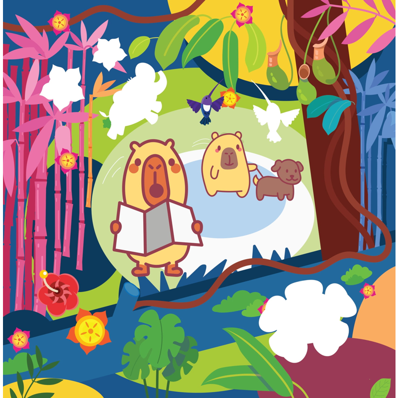 Sticker Capybara - Tìm Vật Ẩn Giấu - Khám Phá Thế Giới