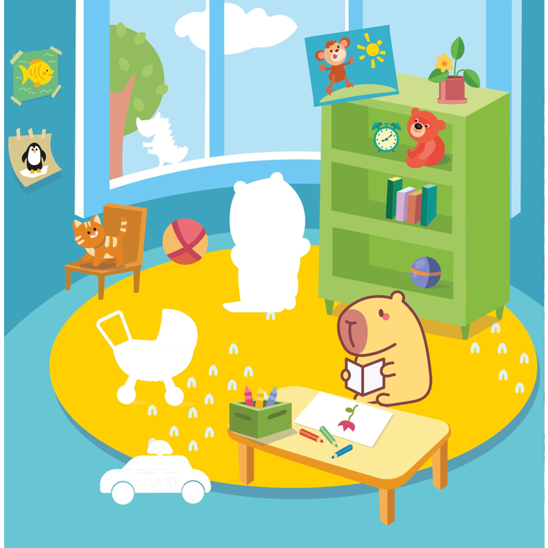 Sticker Capybara - Tìm Vật Ẩn Giấu - Khám Phá Thế Giới