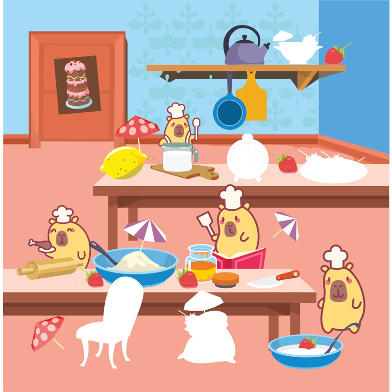 Sticker Capybara - Tìm Vật Ẩn Giấu - Thế Giới Đại Dương
