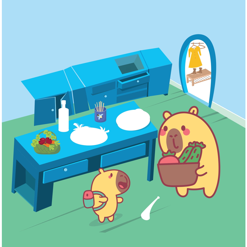 Sticker Capybara - Tìm Vật Ẩn Giấu - Thế Giới Đại Dương