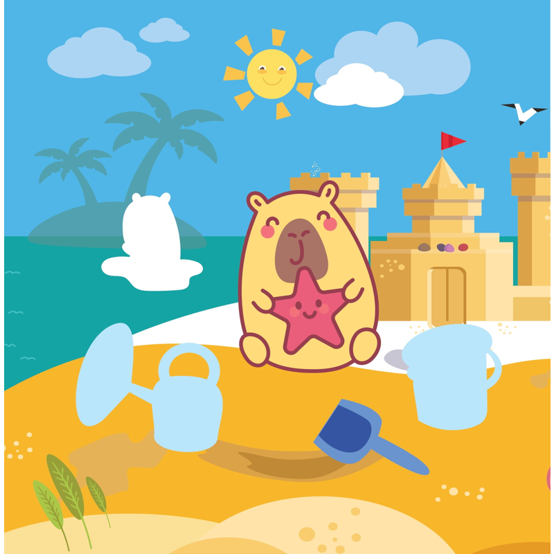 Sticker Capybara - Tìm Vật Ẩn Giấu - Thế Giới Đại Dương