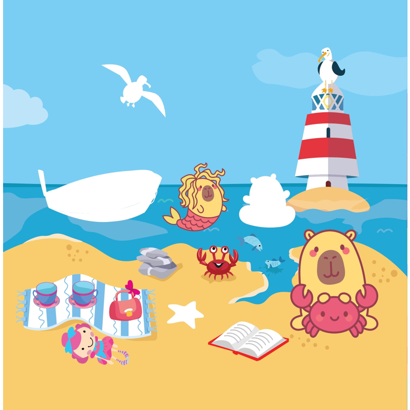 Sticker Capybara - Tìm Vật Ẩn Giấu - Thế Giới Đại Dương