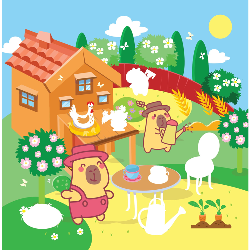 Sticker Capybara - Tìm Vật Ẩn Giấu - Vương Quốc Đồ Chơi