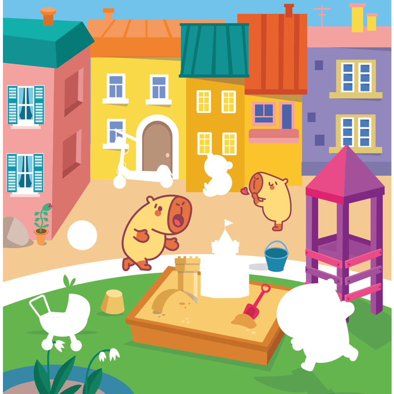 Sticker Capybara - Tìm Vật Ẩn Giấu - Vương Quốc Đồ Chơi