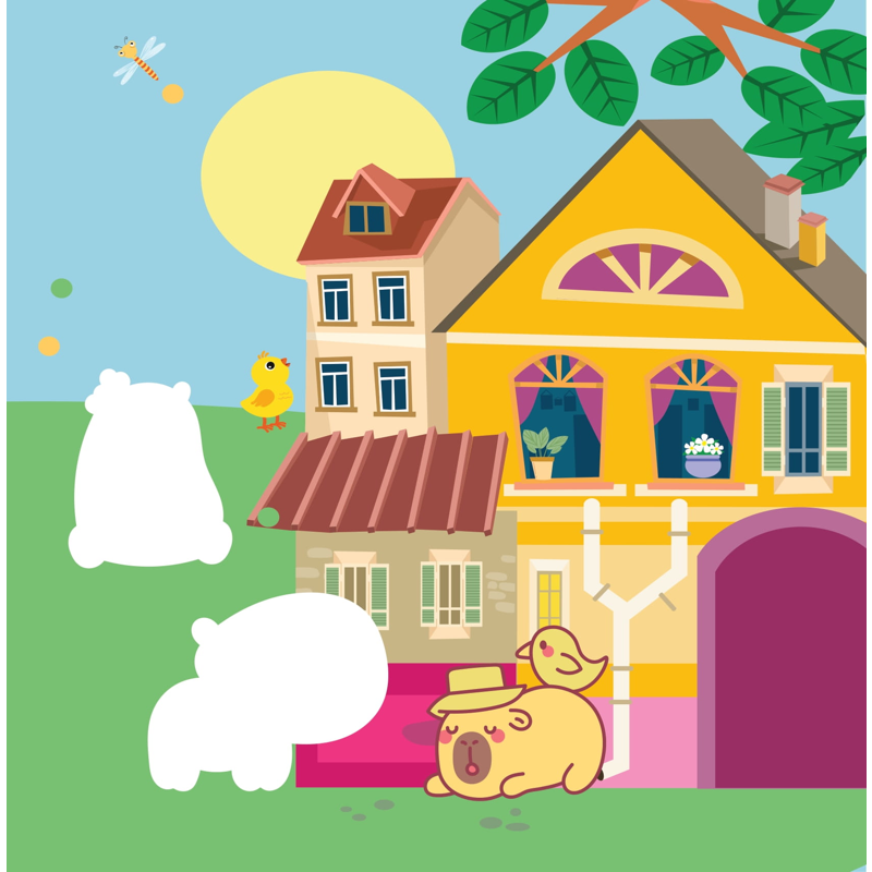 Sticker Capybara - Tìm Vật Ẩn Giấu - Vương Quốc Đồ Chơi