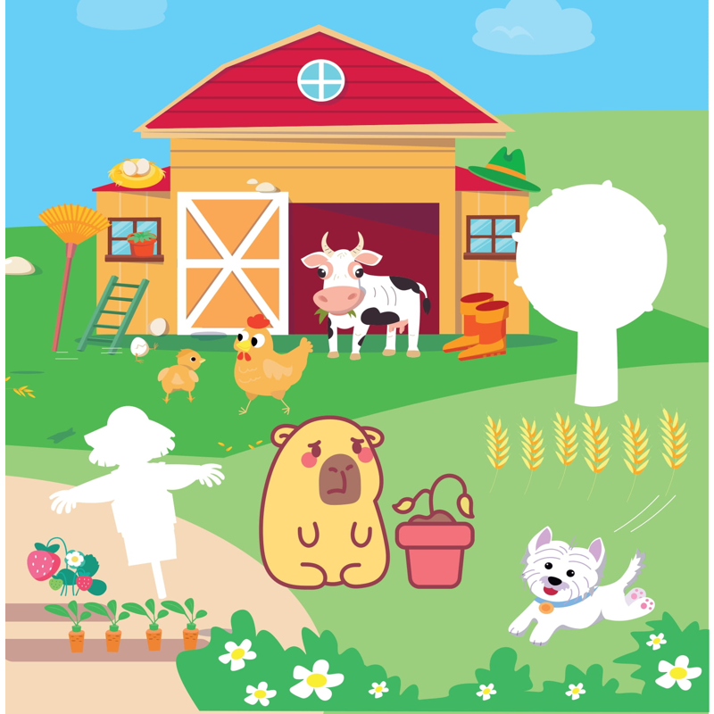 Sticker Capybara - Tìm Vật Ẩn Giấu - Vương Quốc Đồ Chơi