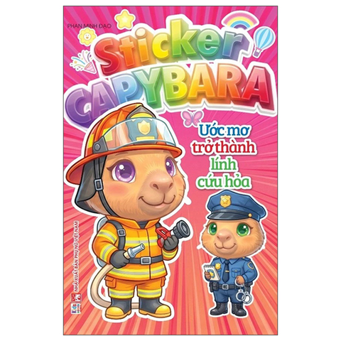 Sticker Capybara - Ước Mơ Trở Thành Lính Cứu Hỏa