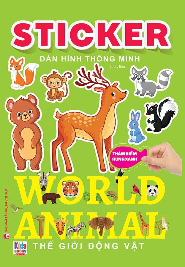 Sticker Dán Hình Thông Minh - Thế Giới Động Vật - Thám Hiểm Rừng Xanh