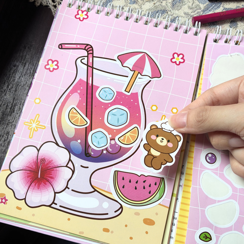 Sticker Nhiệm Màu - Kỳ Nghỉ Hè Của Mèo Cam