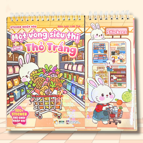 Sticker Nhiệm Màu - Một Vòng Siêu Thị Cùng Thỏ Trắng
