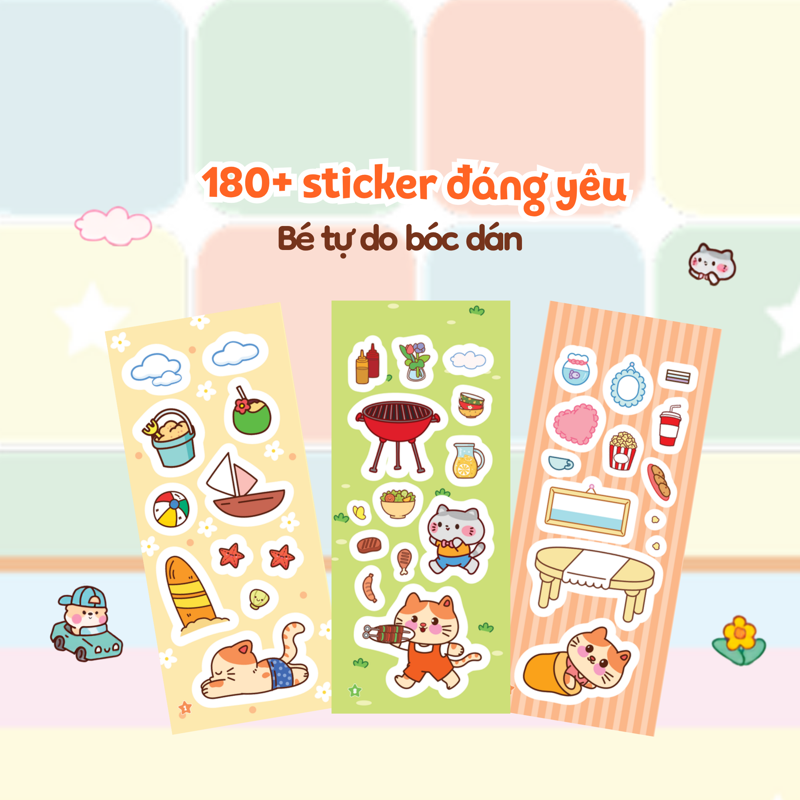Sticker Nhiệm Màu - Một Vòng Siêu Thị Cùng Thỏ Trắng