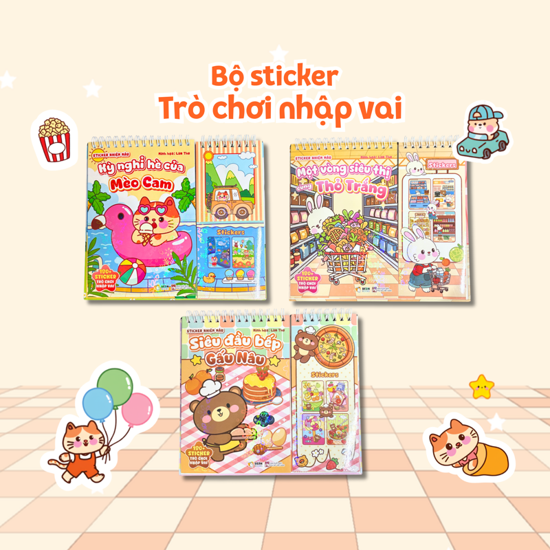 Sticker Nhiệm Màu - Siêu Đầu Bếp Gấu Nâu