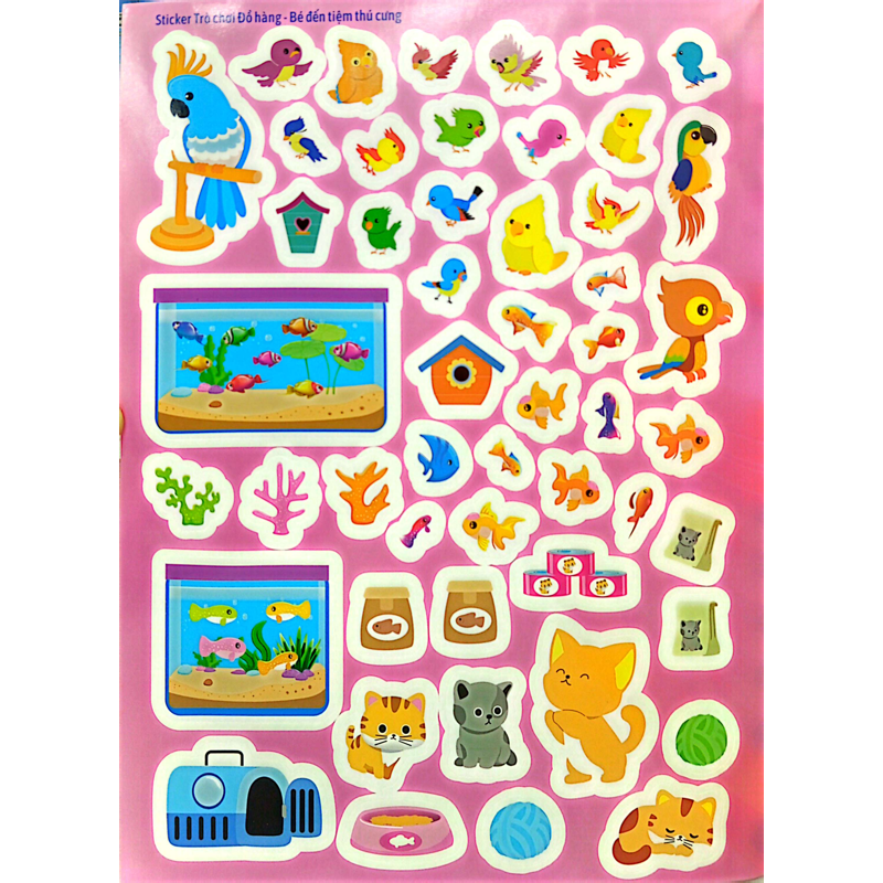 Sticker Trò Chơi Đồ Hàng - Bé Đến Tiệm Thú Cưng