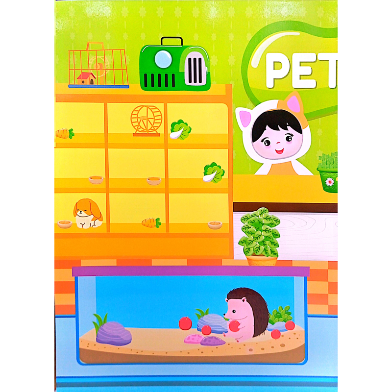 Sticker Trò Chơi Đồ Hàng - Bé Đến Tiệm Thú Cưng