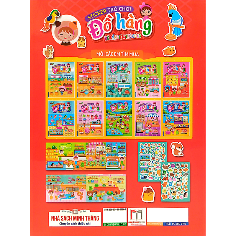 Sticker Trò Chơi Đồ Hàng - Bé Đến Tiệm Thú Cưng