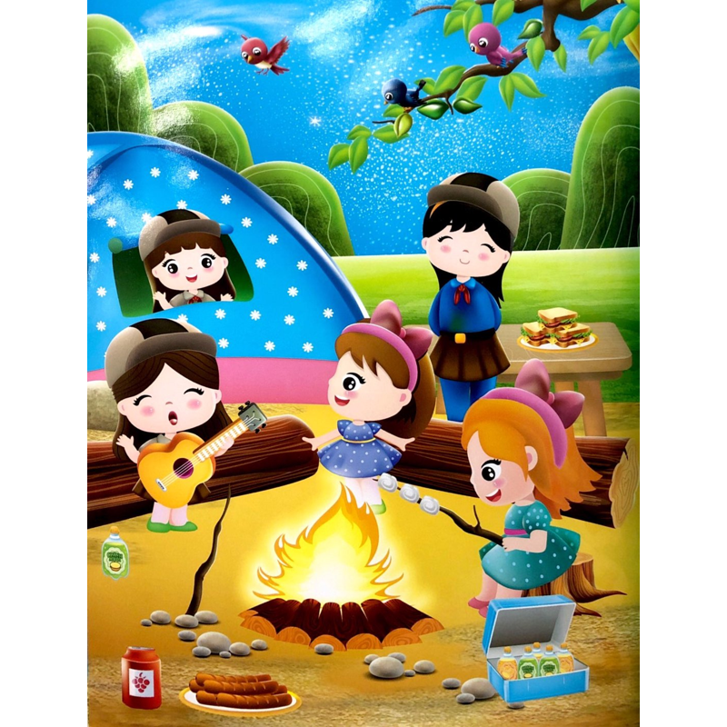 Sticker Trò Chơi Đồ Hàng - Bé Đi Cắm Trại