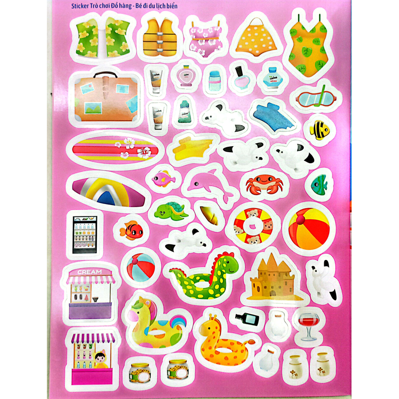 Sticker Trò Chơi Đồ Hàng - Bé Đi Du Lịch Biển