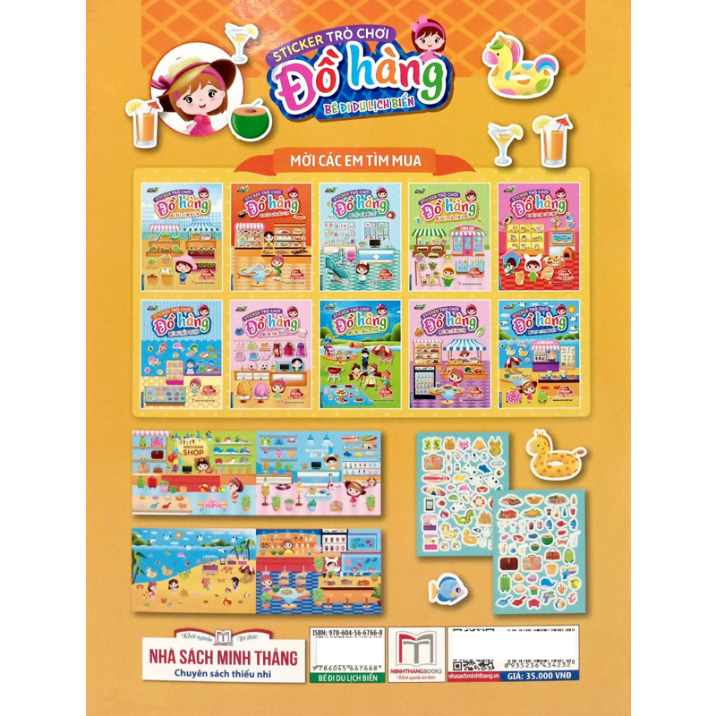 Sticker Trò Chơi Đồ Hàng - Bé Đi Du Lịch Biển