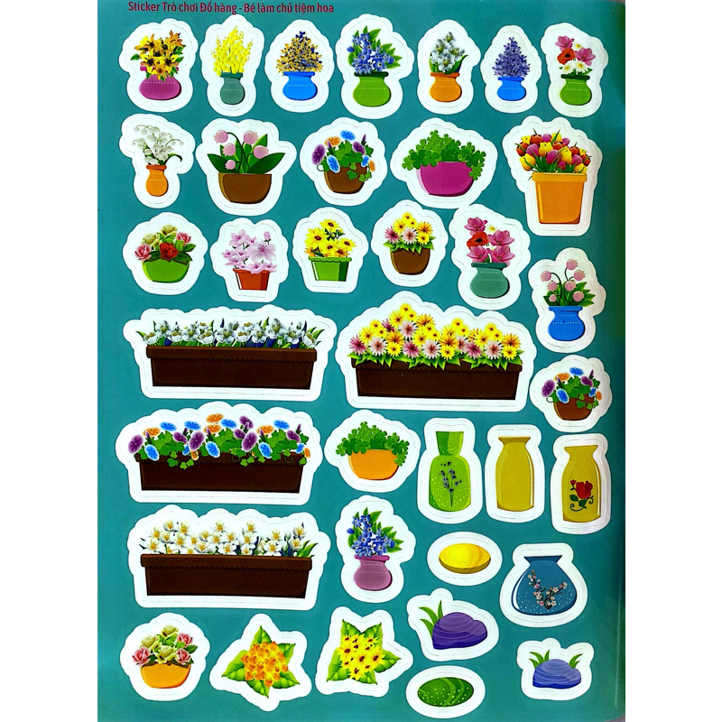 Sticker Trò Chơi Đồ Hàng - Bé Làm Chủ Tiệm Hoa